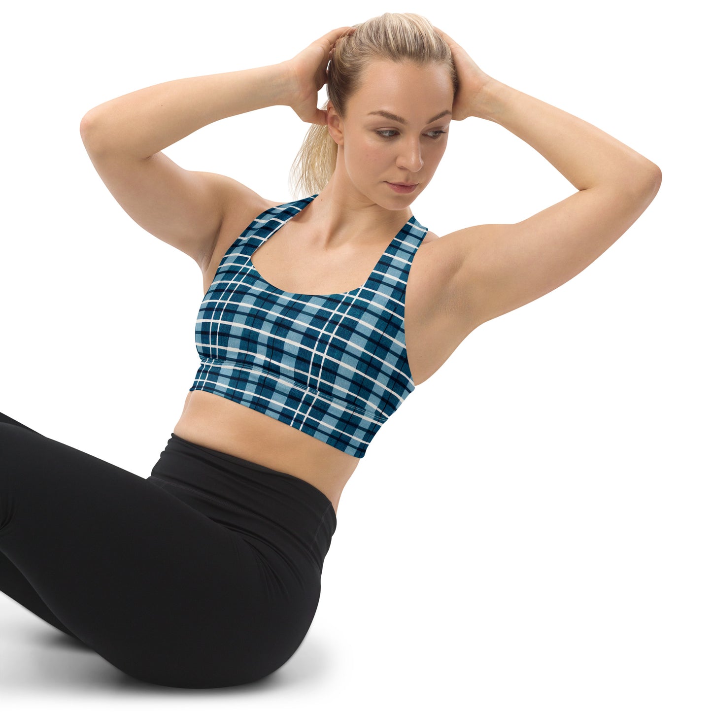 Scotsman’s Skyward Plaid Longline sports bra