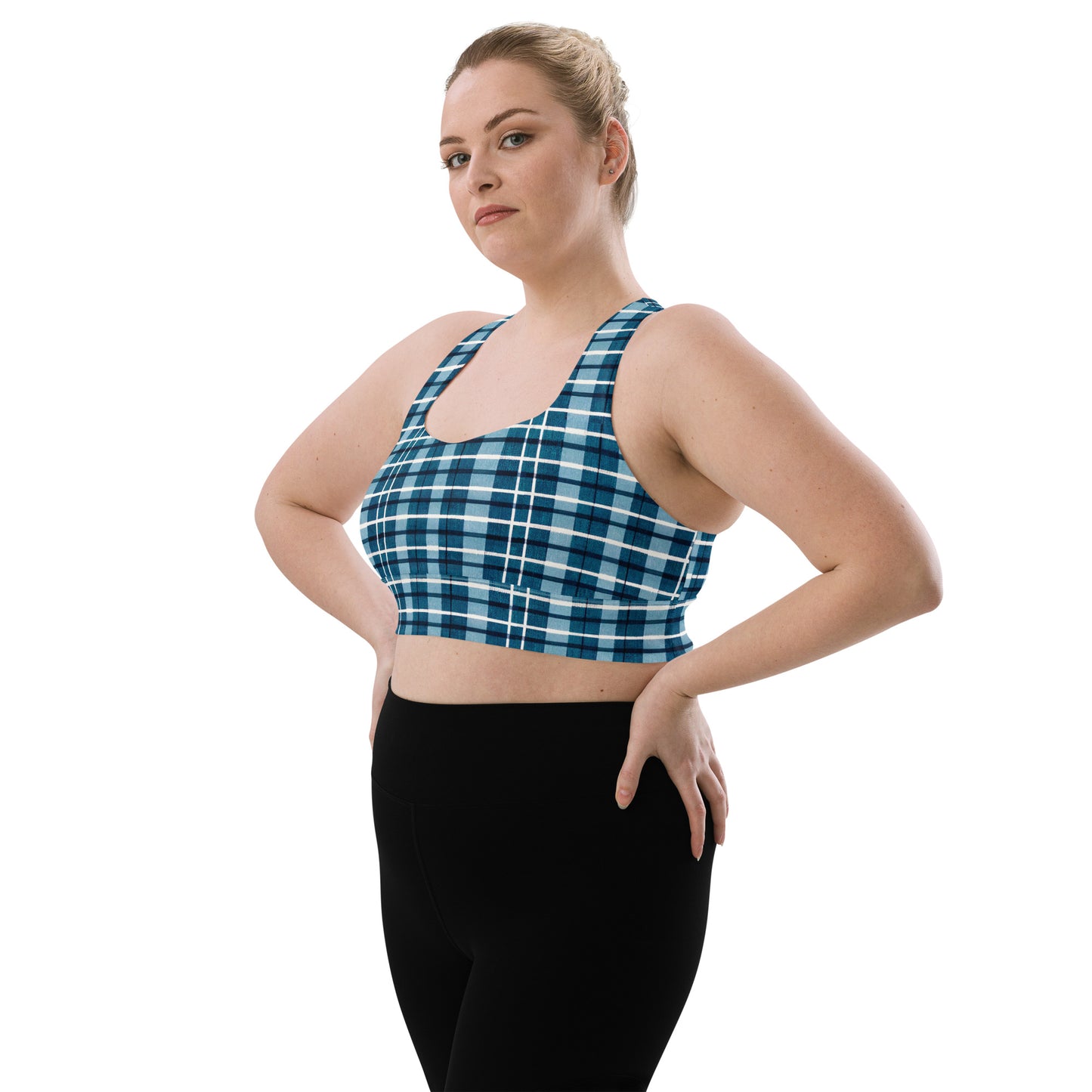 Scotsman’s Skyward Plaid Longline sports bra