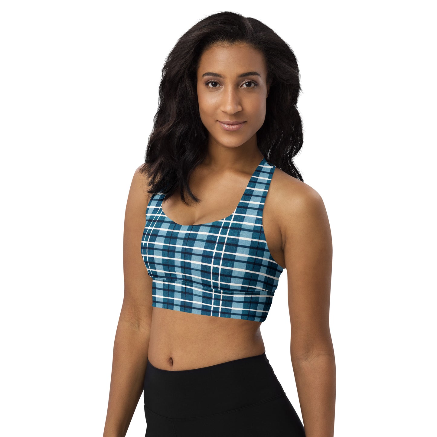 Scotsman’s Skyward Plaid Longline sports bra