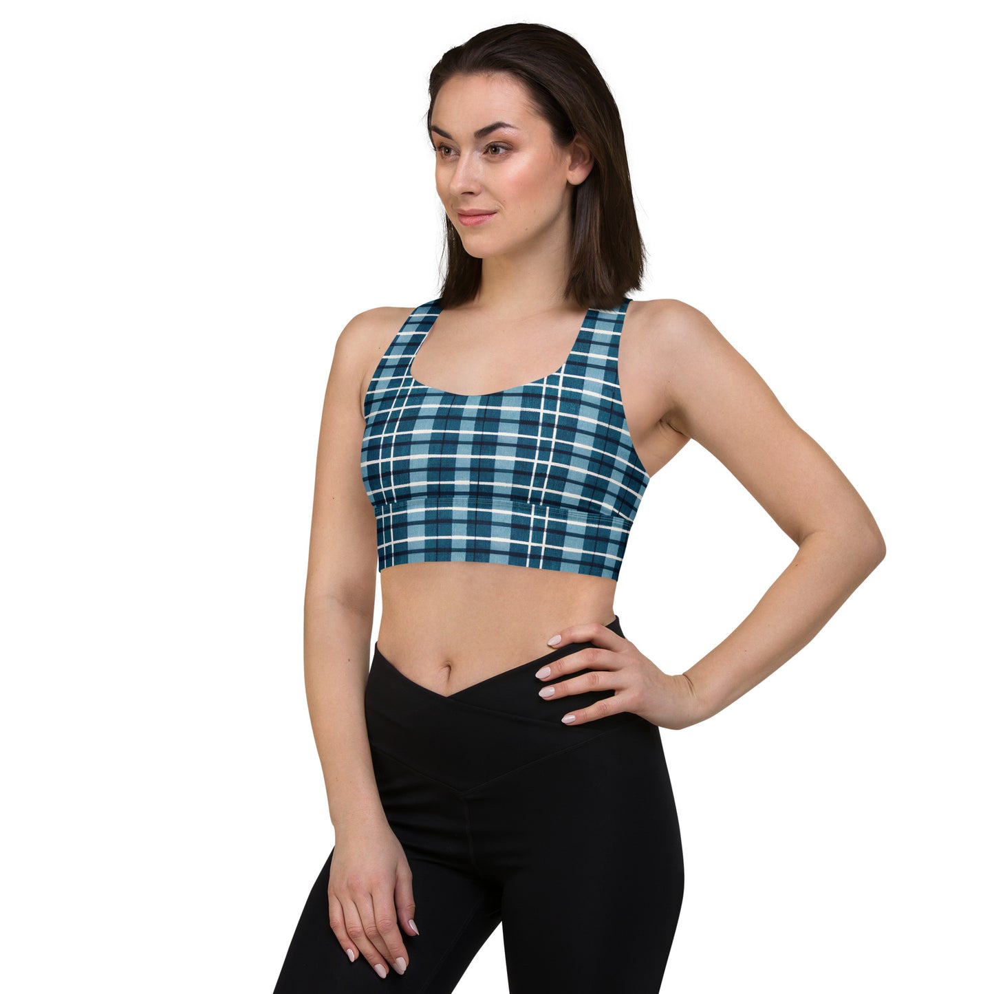 Scotsman’s Skyward Plaid Longline sports bra