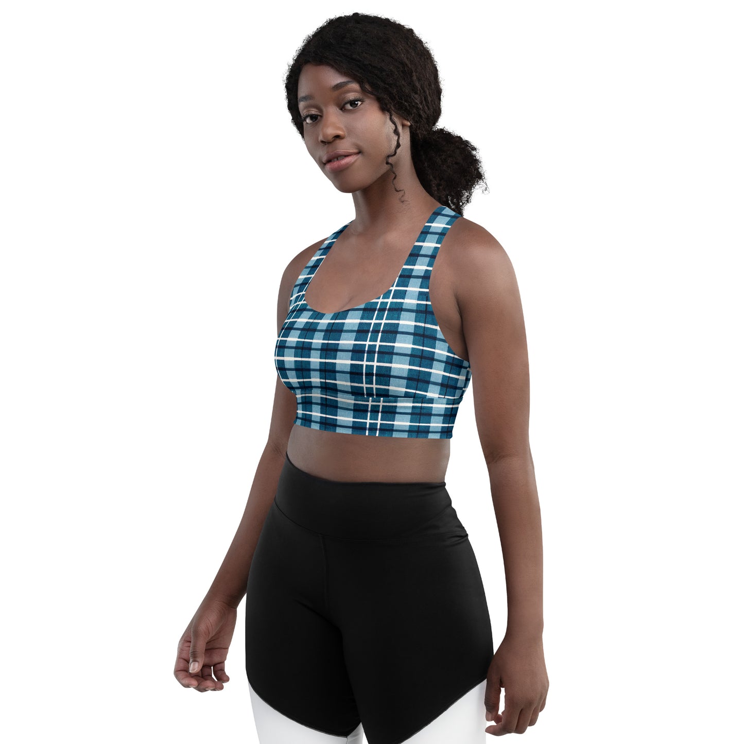 Scotsman’s Skyward Plaid Longline sports bra