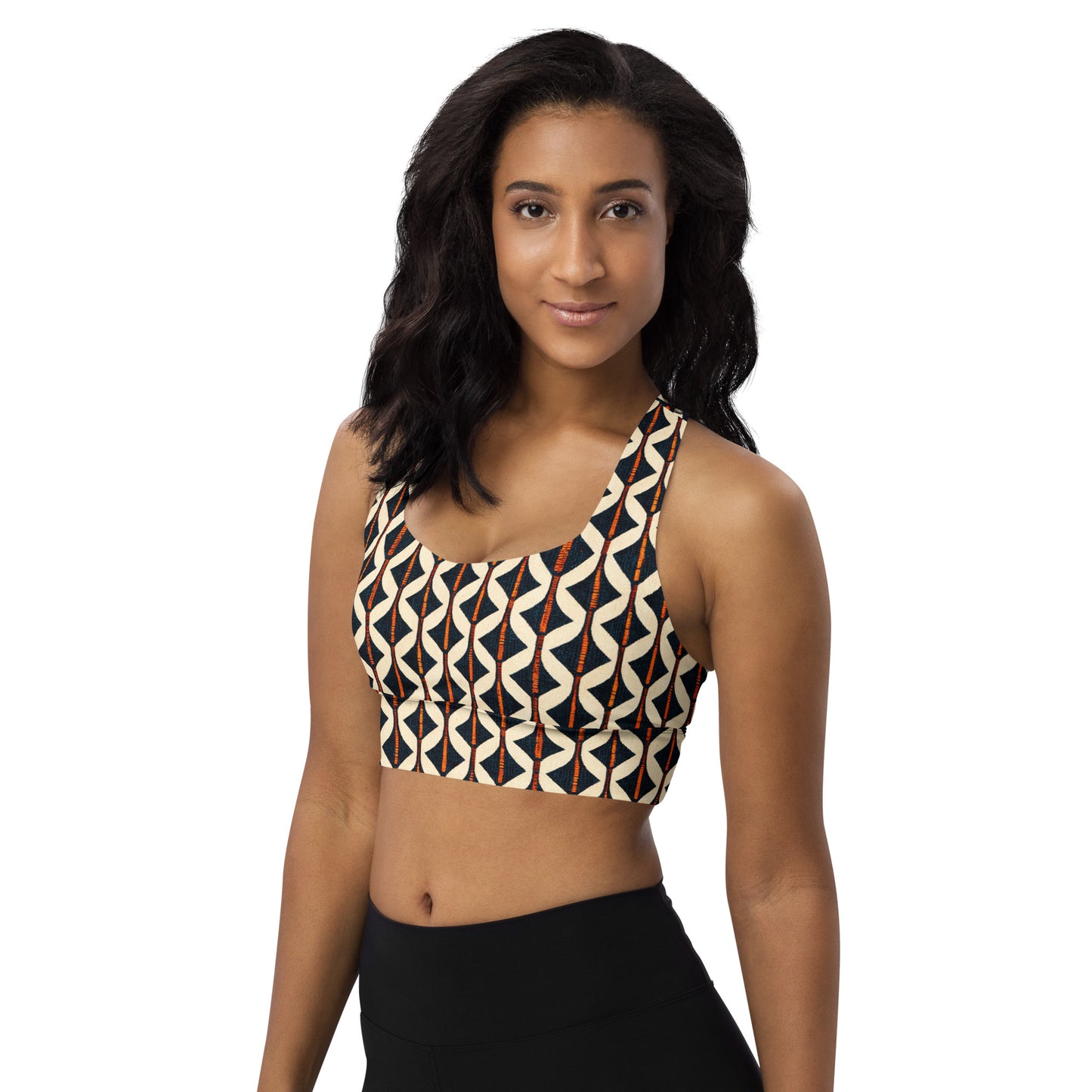 Tribal Tones In Harmony Longline sports bra