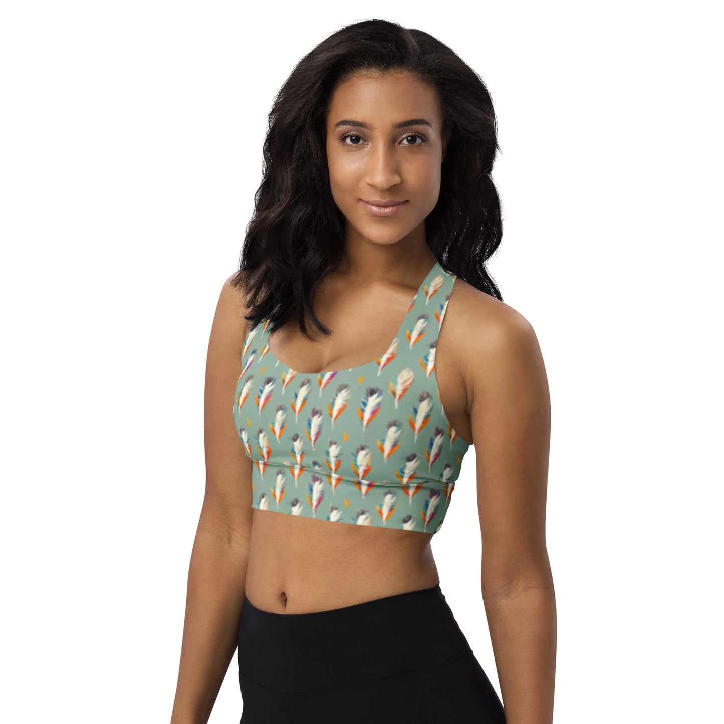 Tropical Birdsong Longline sports bra