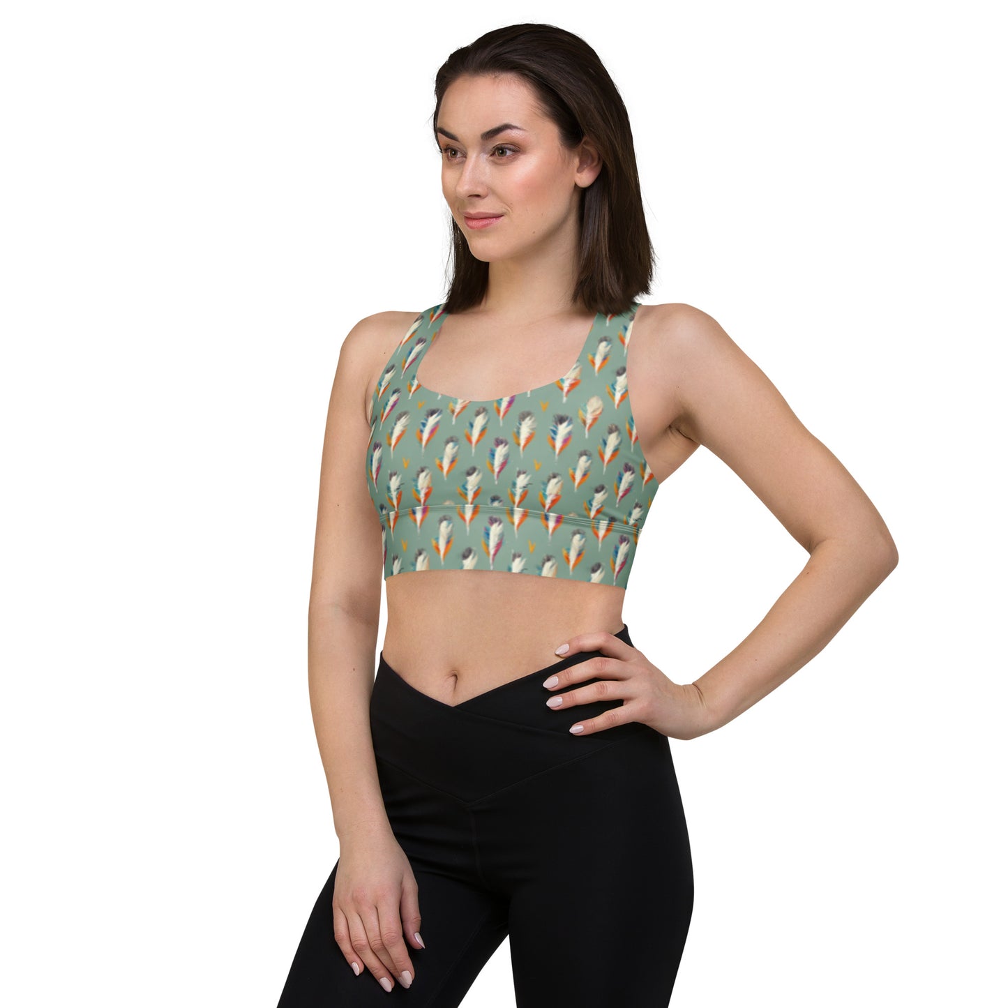 Tropical Birdsong Longline sports bra