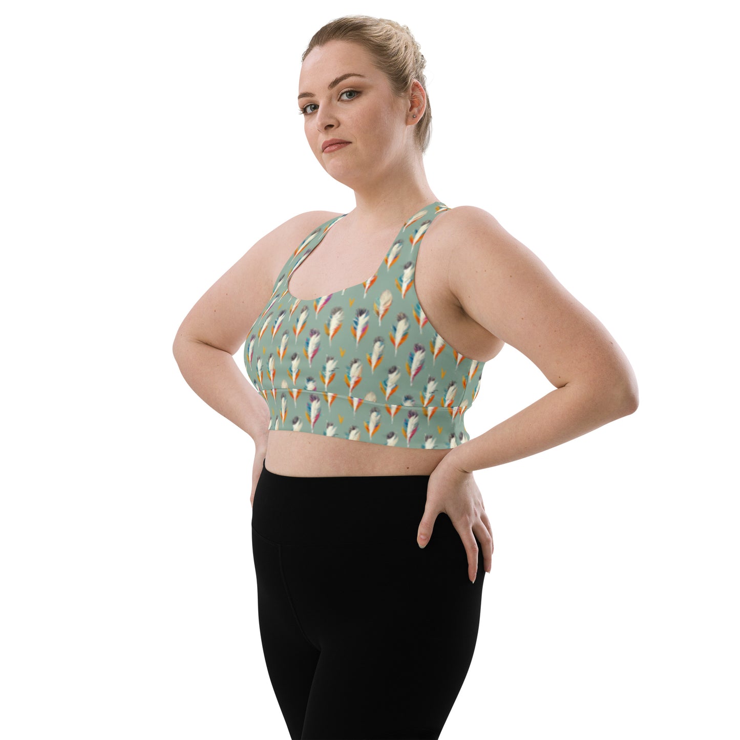 Tropical Birdsong Longline sports bra