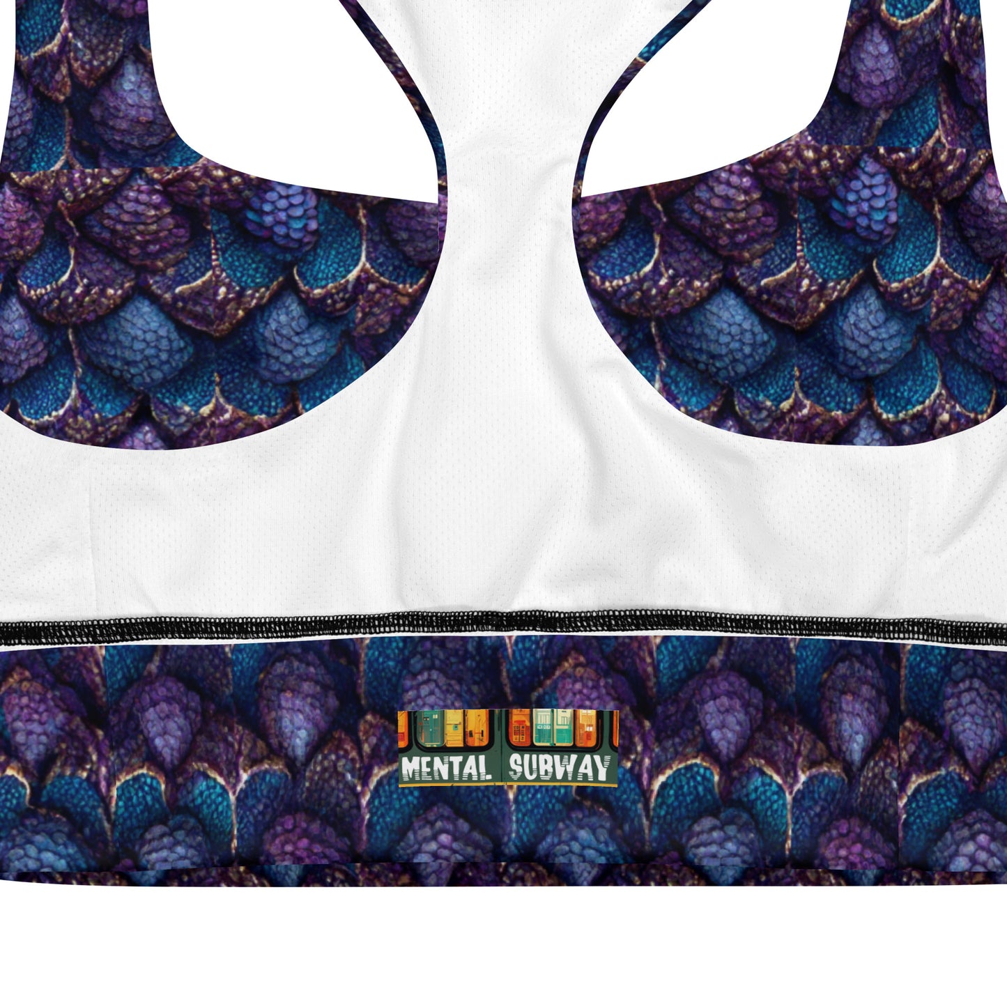 Luminosa, the Radiant Amethyst Drakon Longline sports bra