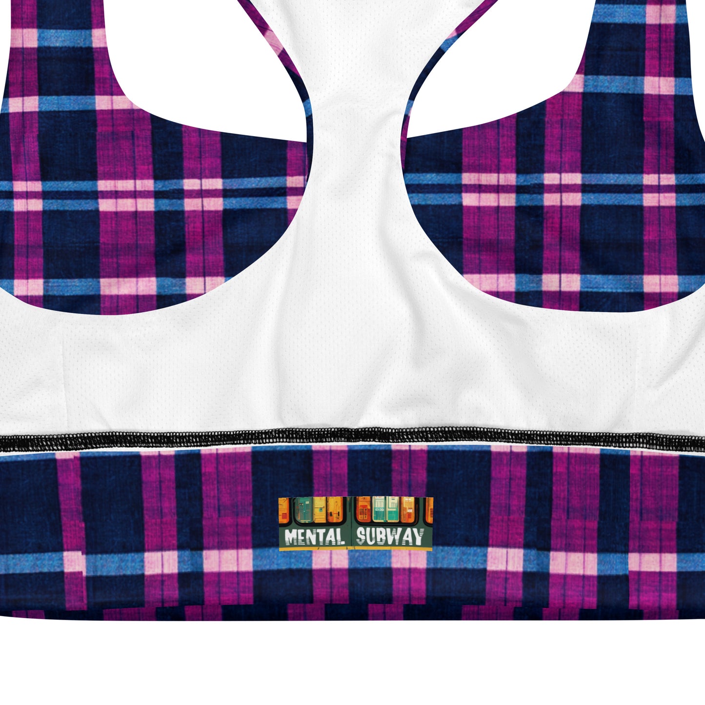 Royal Highlander Plaid Longline sports bra