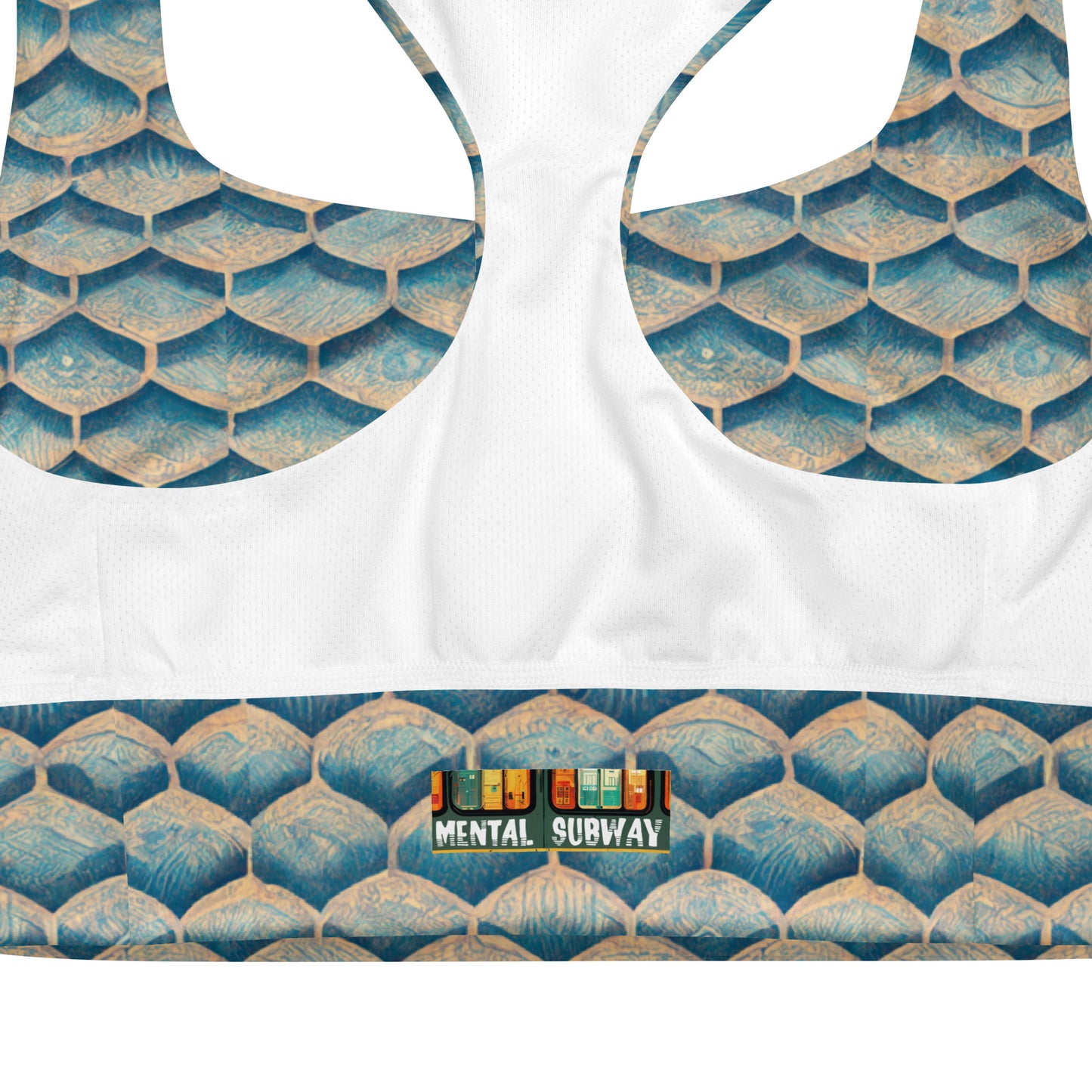 Seafoam Scales Longline sports bra