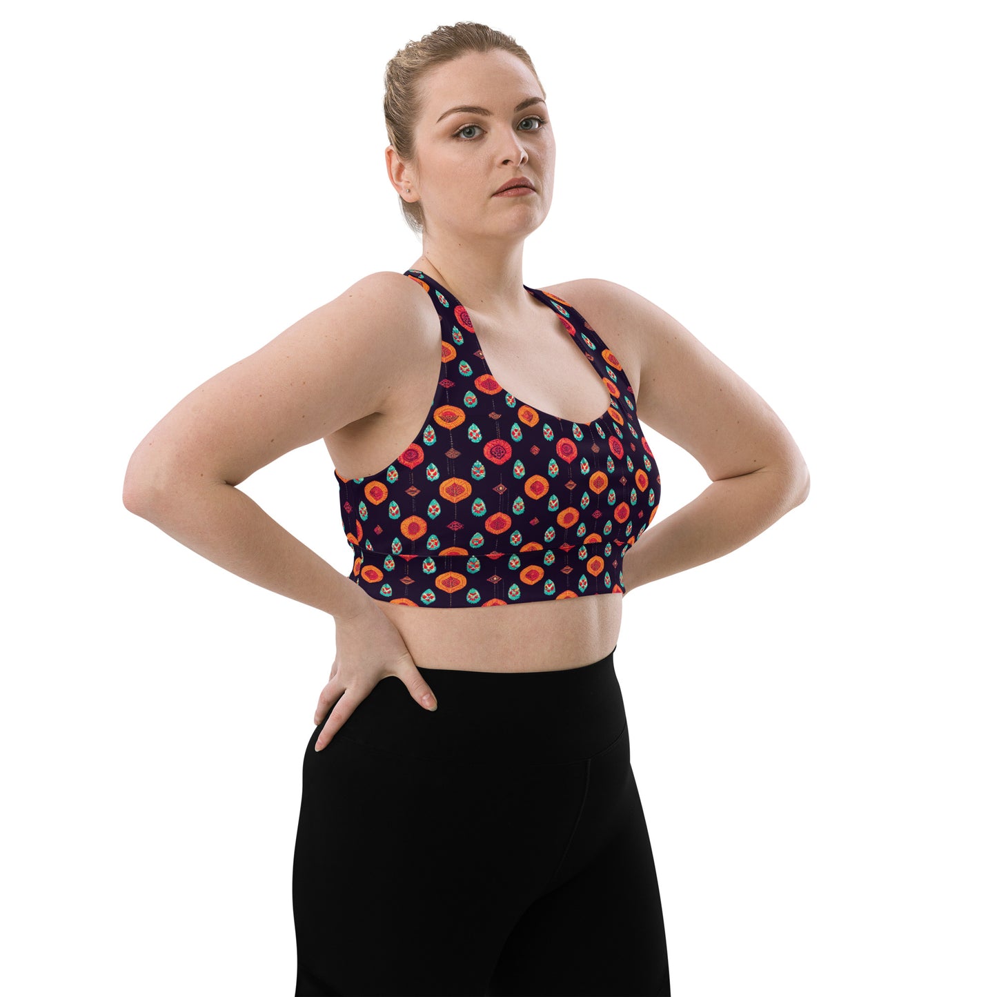 Free Spirited Flora Longline sports bra