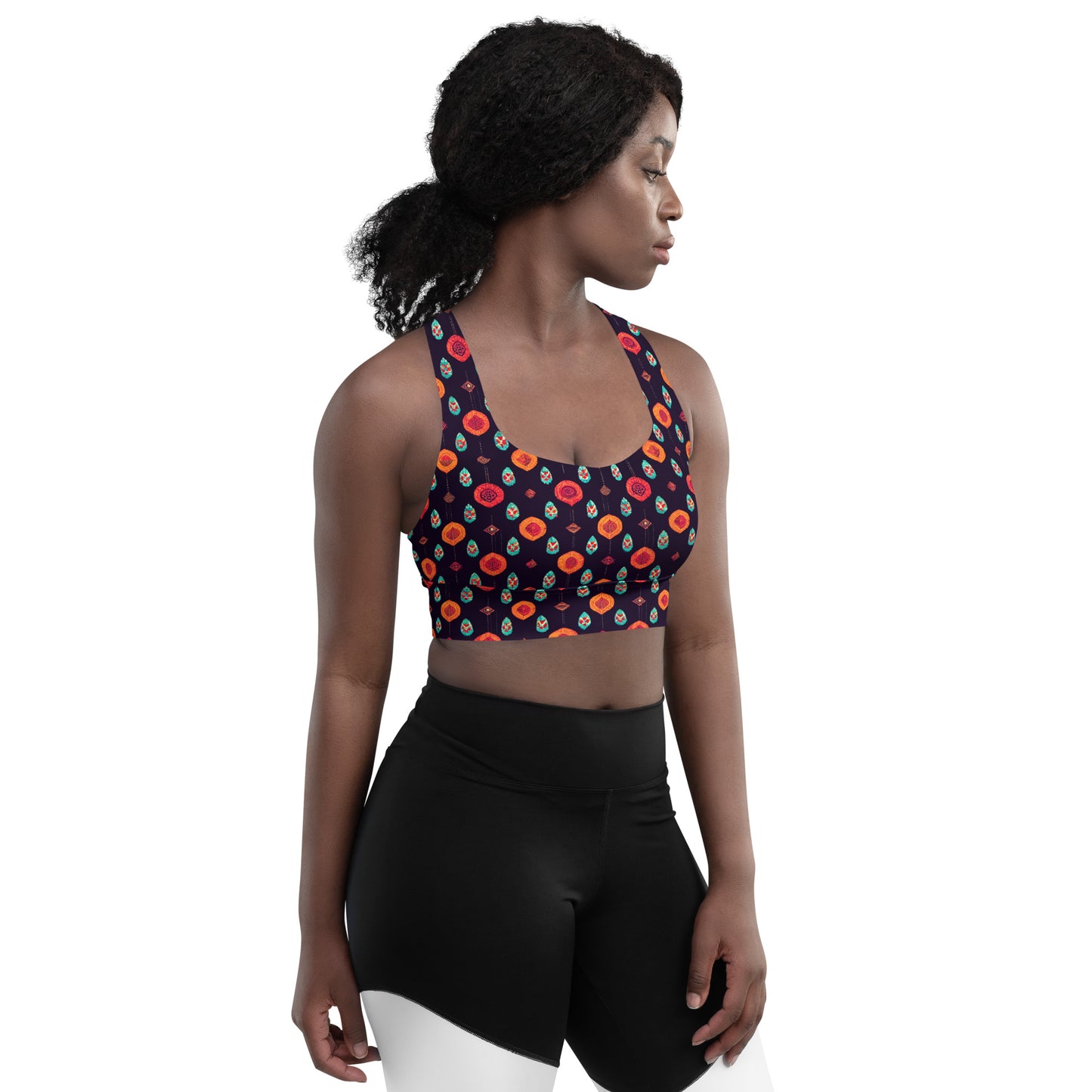 Free Spirited Flora Longline sports bra