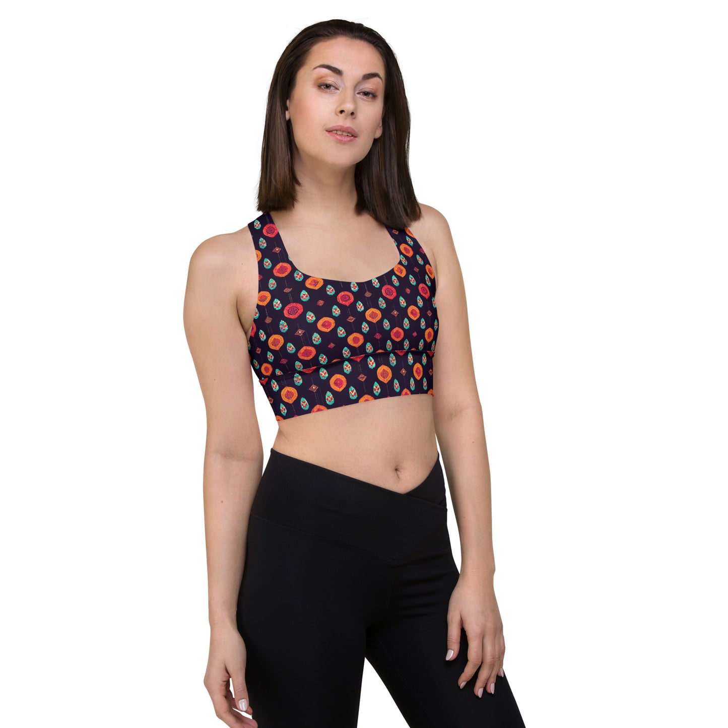 Free Spirited Flora Longline sports bra