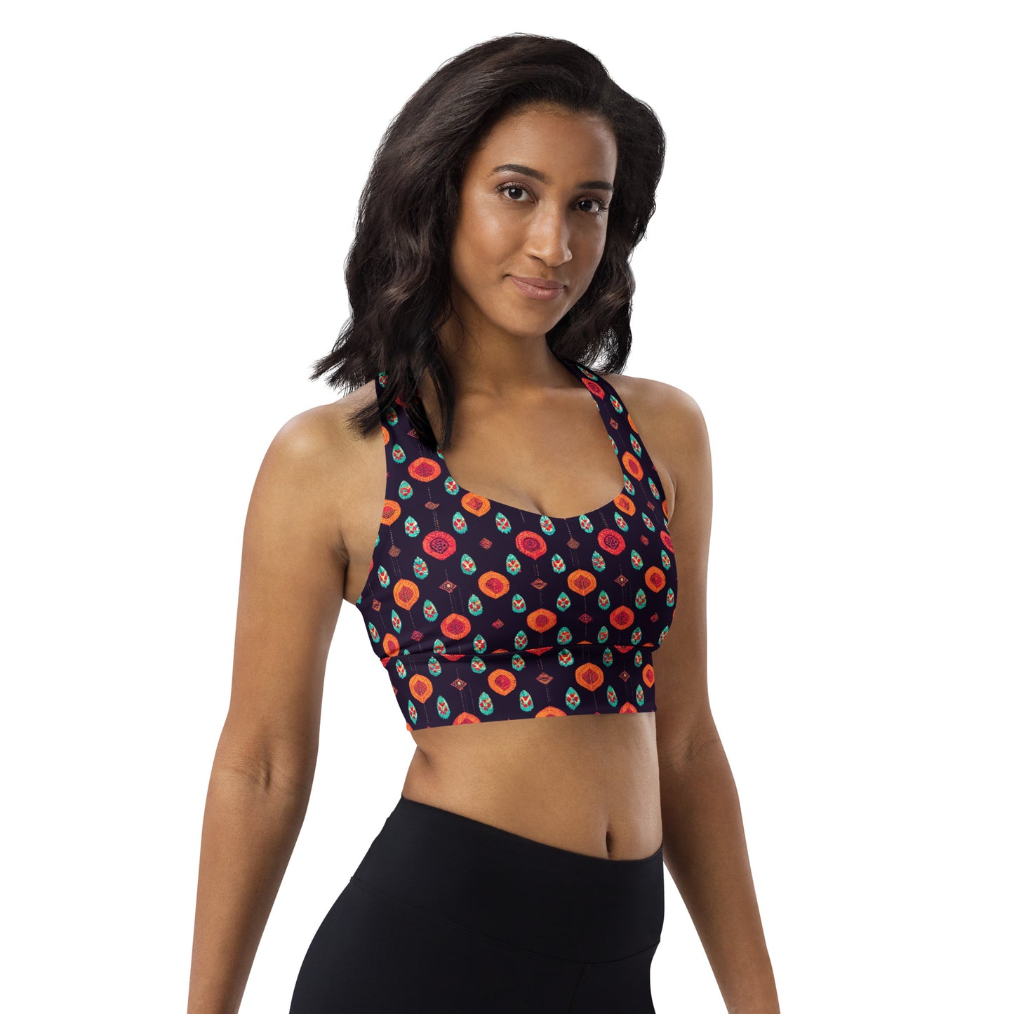 Free Spirited Flora Longline sports bra