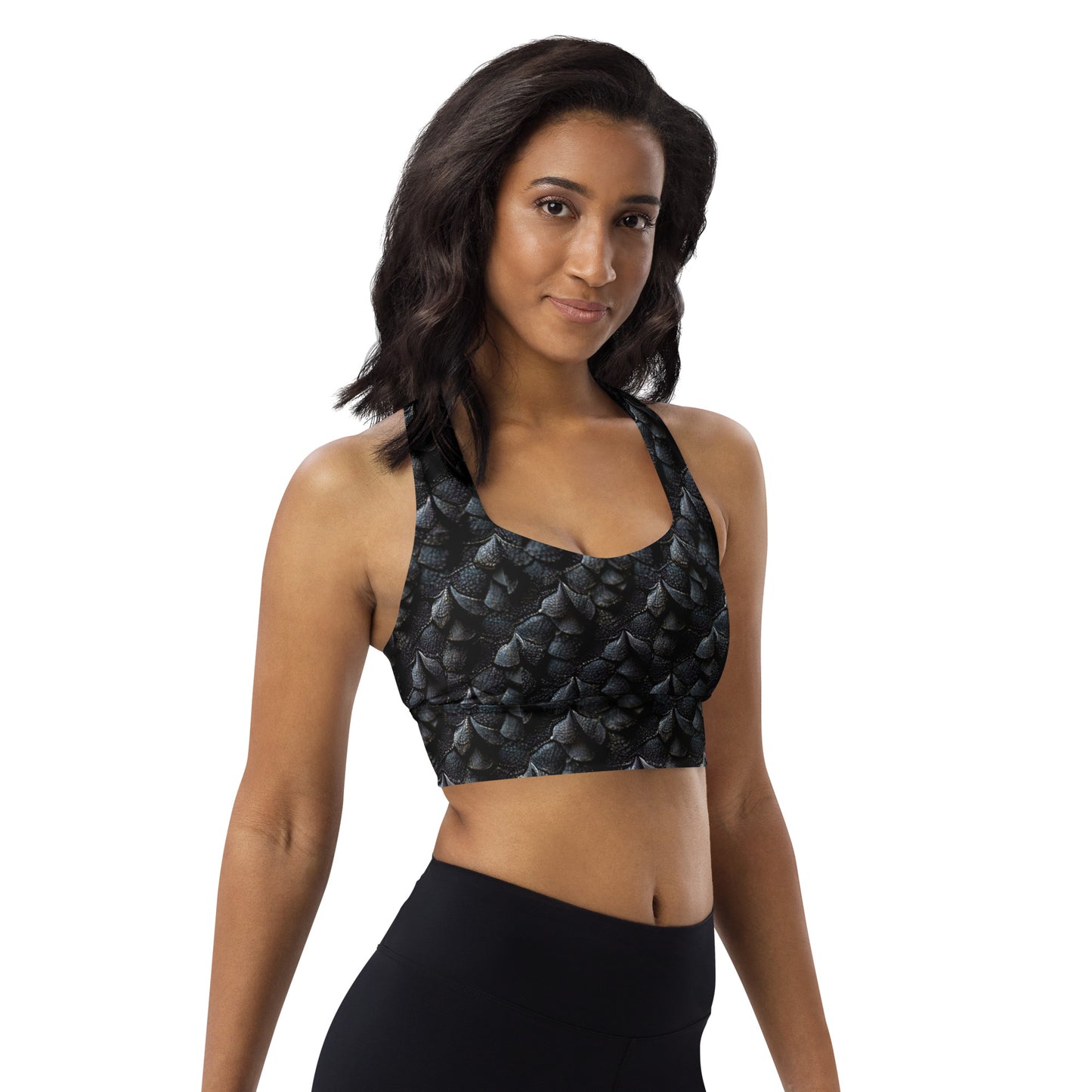 Onyxxor, the Cliff Sentinel Dragon Longline sports bra