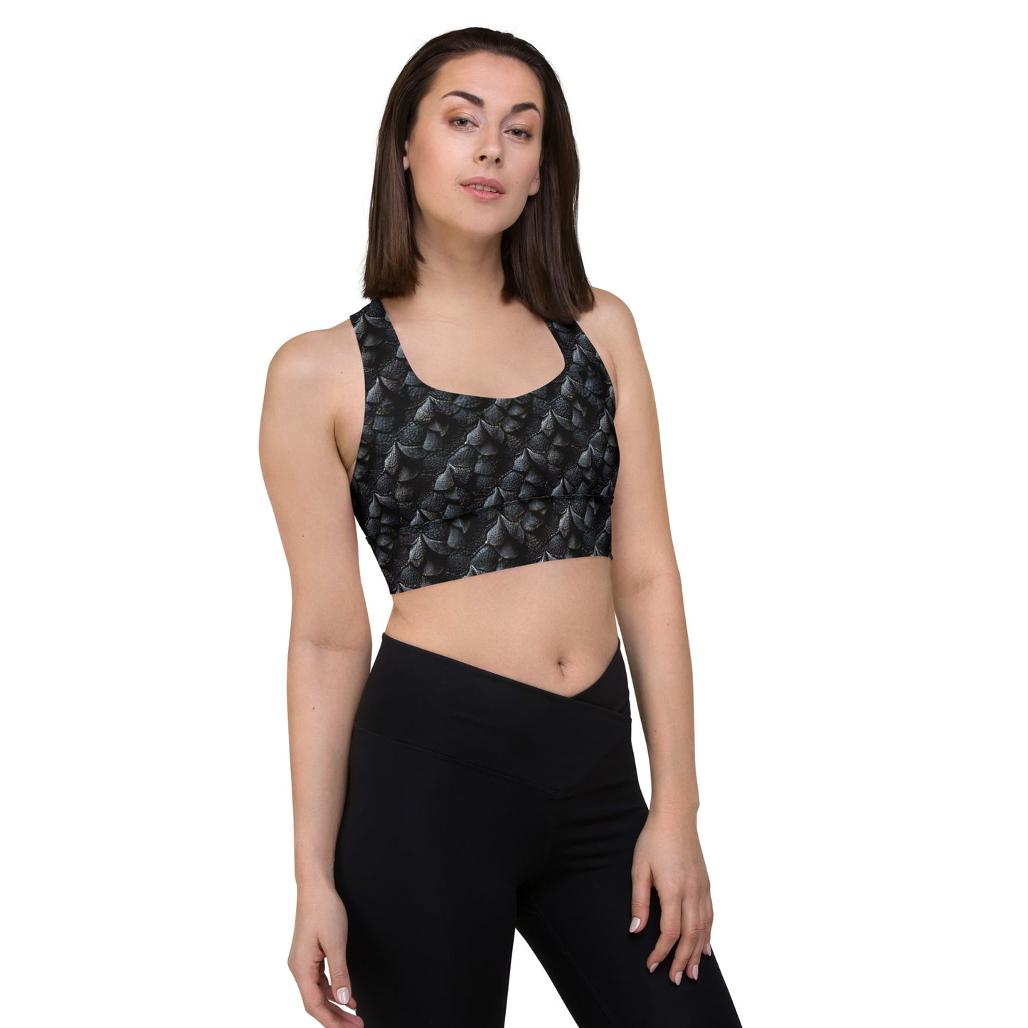 Onyxxor, the Cliff Sentinel Dragon Longline sports bra