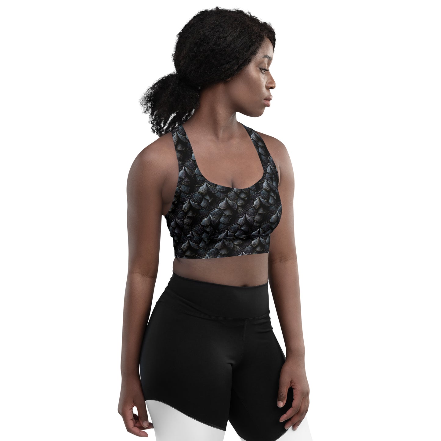 Onyxxor, the Cliff Sentinel Dragon Longline sports bra