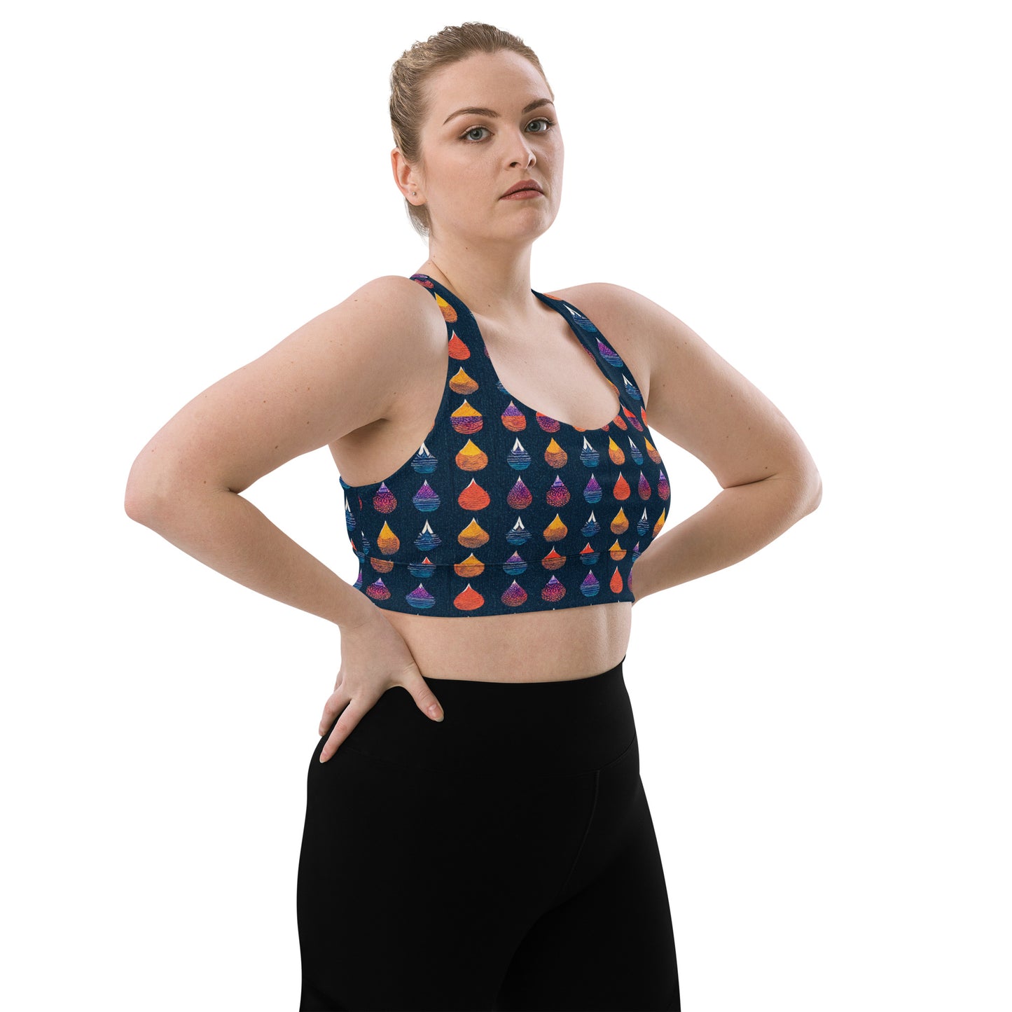 Prismatic Precipitation Longline sports bra