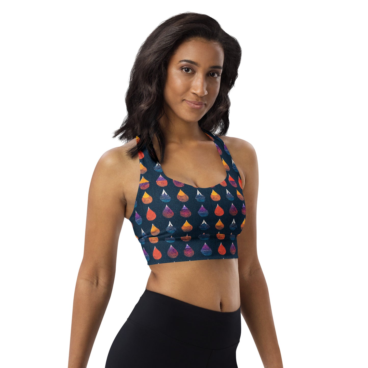 Prismatic Precipitation Longline sports bra