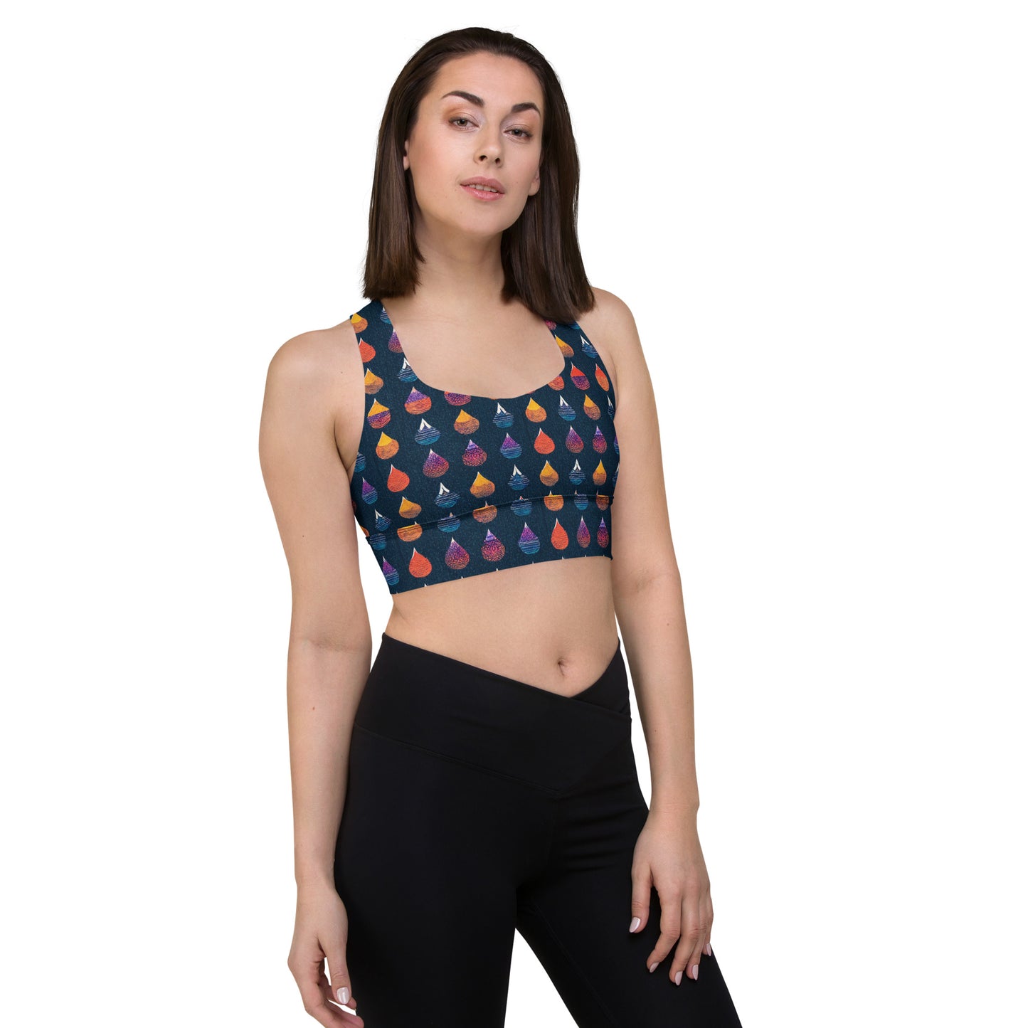 Prismatic Precipitation Longline sports bra