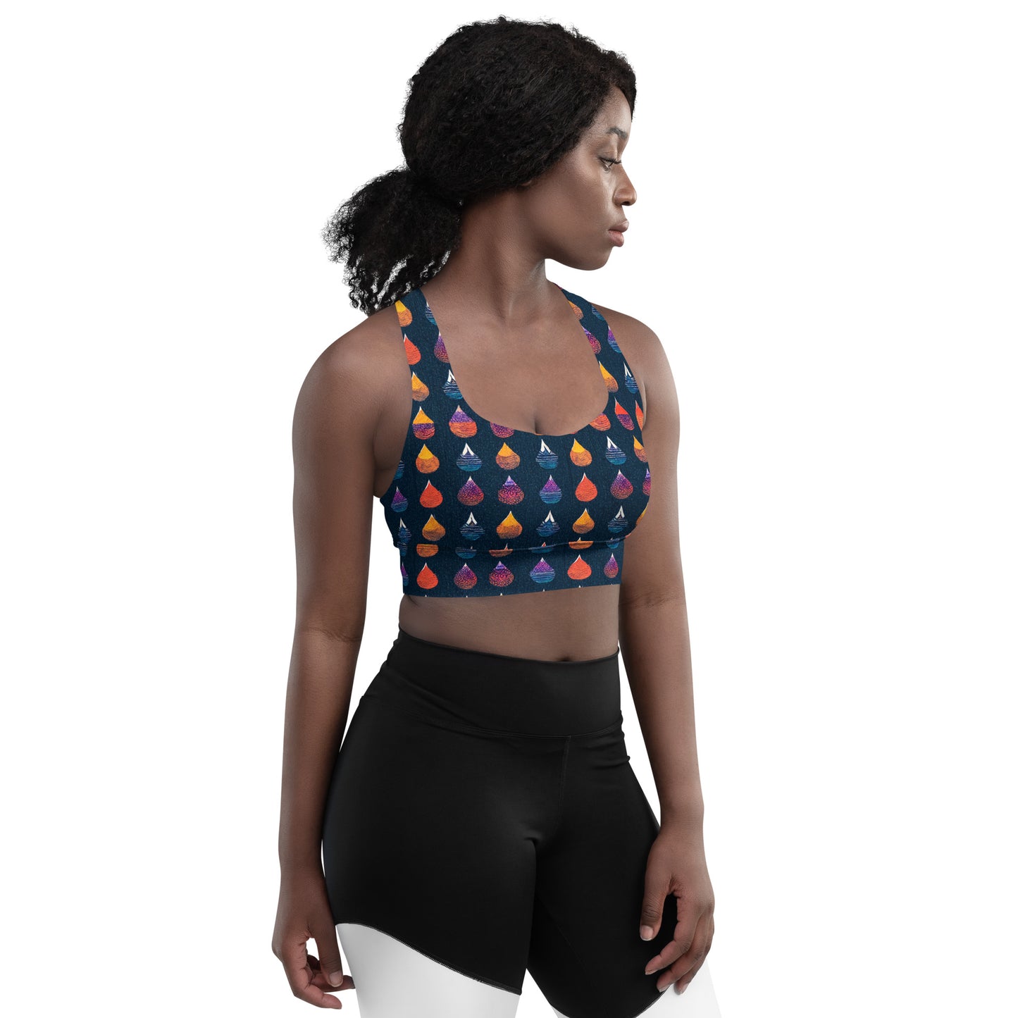 Prismatic Precipitation Longline sports bra