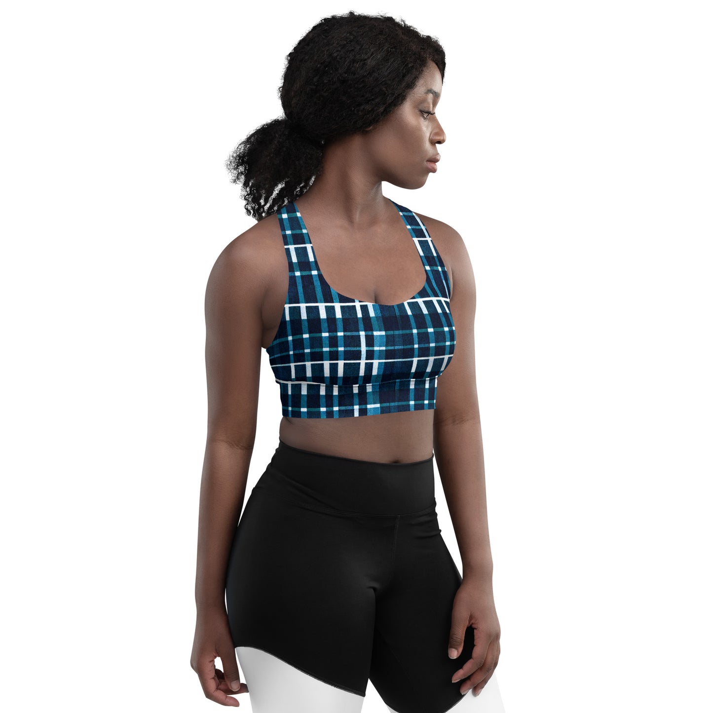 Royal Blue Scottish Heritage Longline sports bra