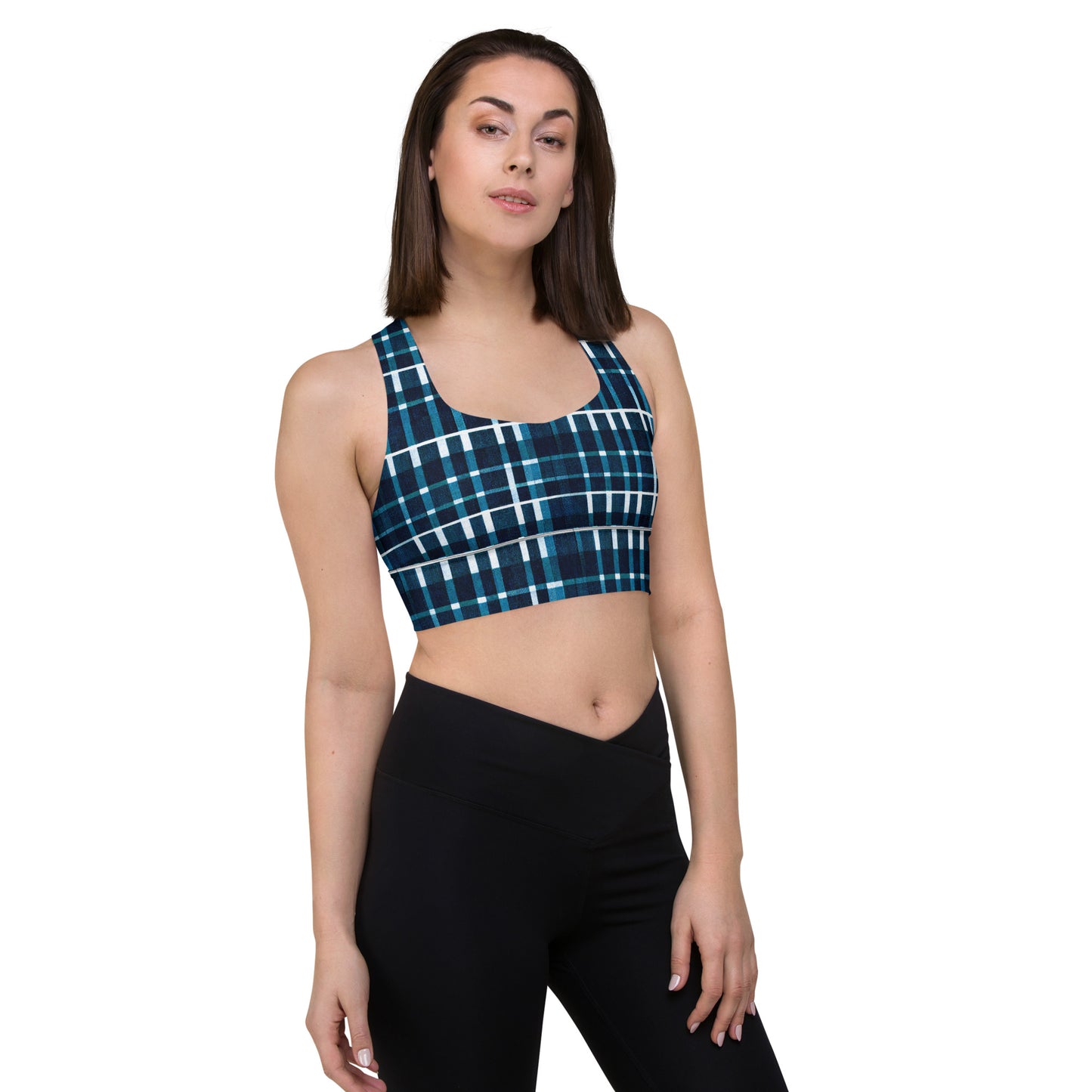 Royal Blue Scottish Heritage Longline sports bra