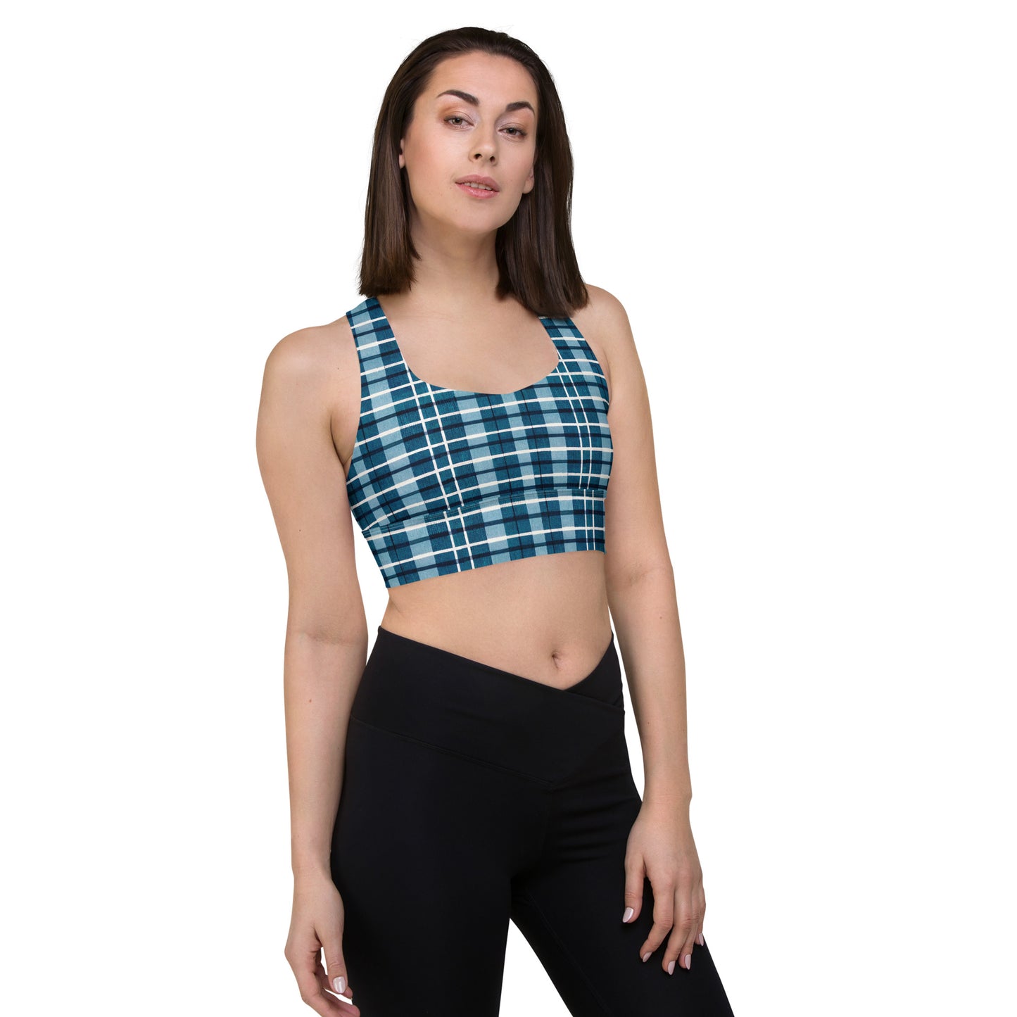 Scotsman’s Skyward Plaid Longline sports bra