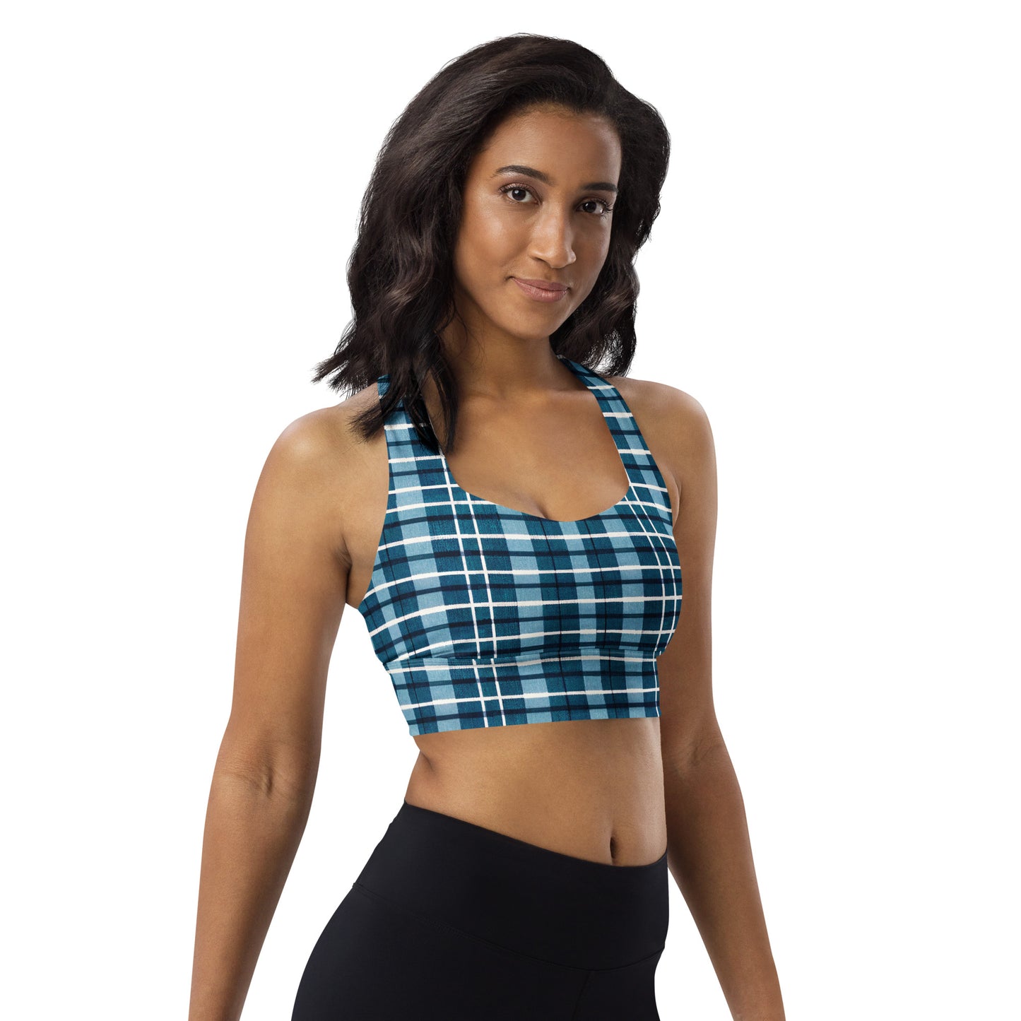 Scotsman’s Skyward Plaid Longline sports bra