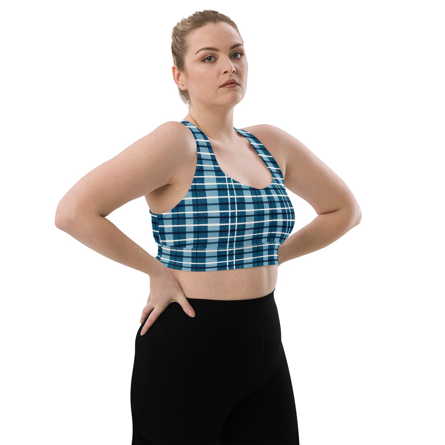 Scotsman’s Skyward Plaid Longline sports bra