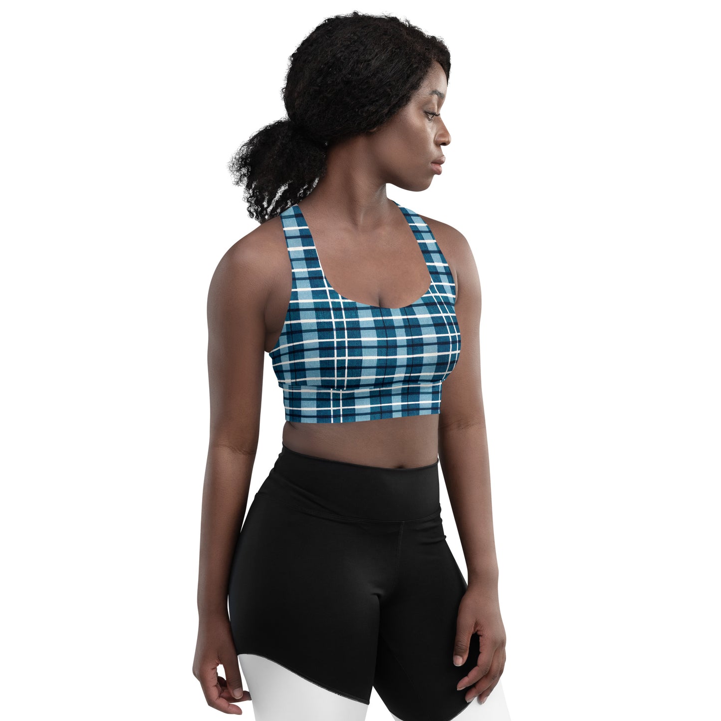 Scotsman’s Skyward Plaid Longline sports bra