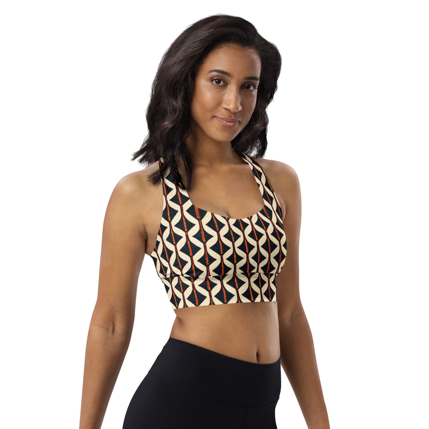 Tribal Tones In Harmony Longline sports bra