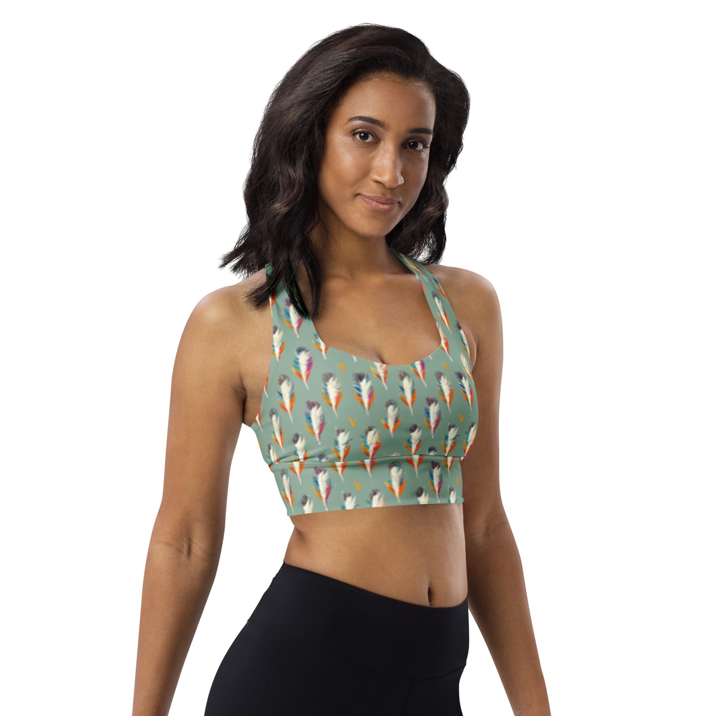 Tropical Birdsong Longline sports bra