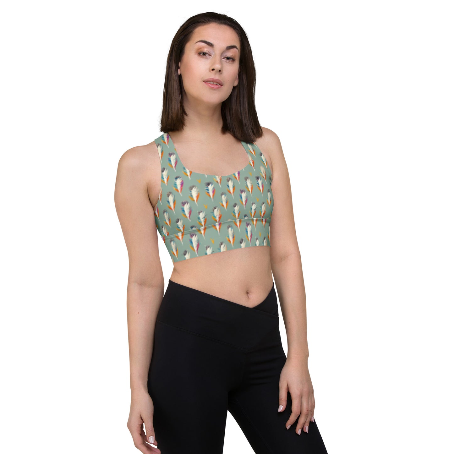 Tropical Birdsong Longline sports bra