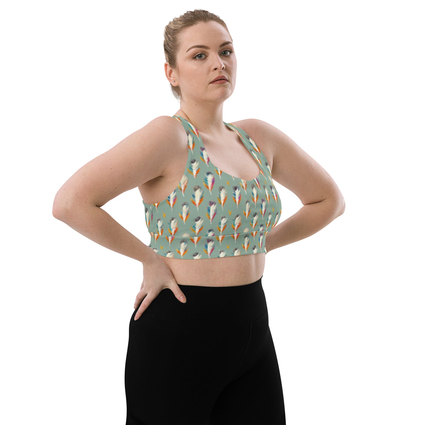 Tropical Birdsong Longline sports bra