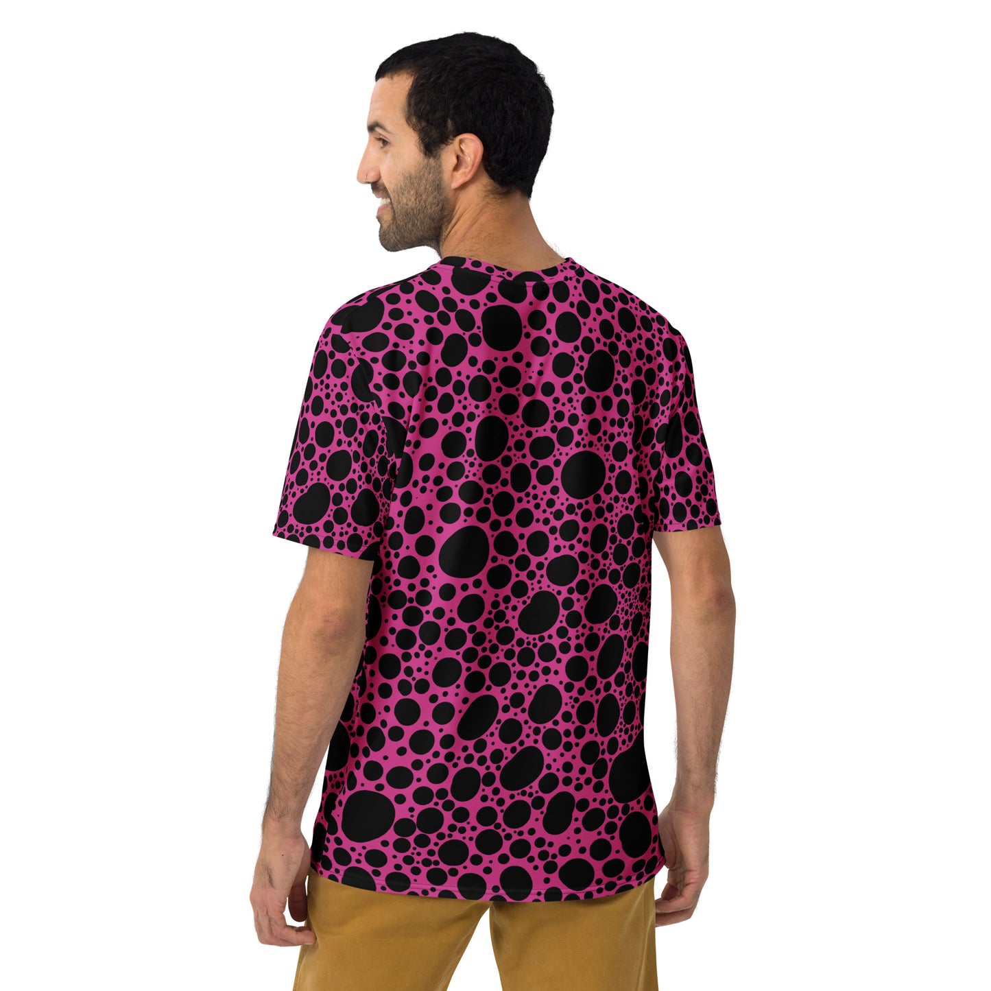 Noir Pointillism on Pink Men's t-shirt