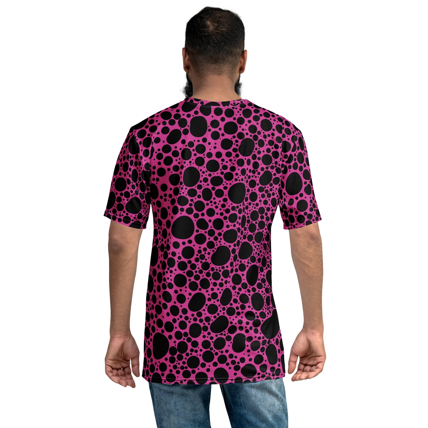 Noir Pointillism on Pink Men's t-shirt