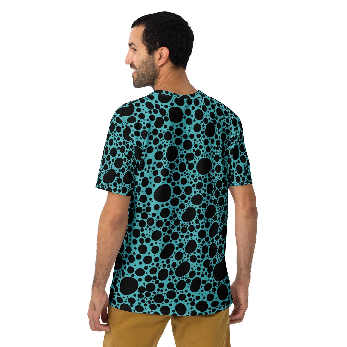 Noir Pointillism on Teal Men's t-shirt