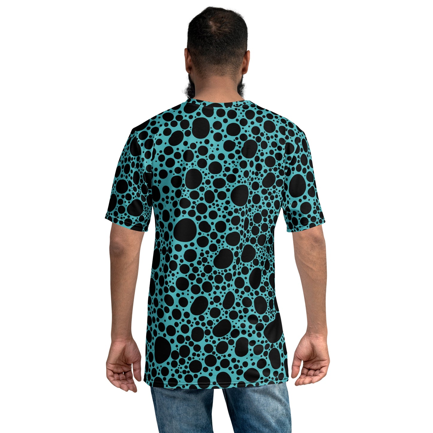 Noir Pointillism on Teal Men's t-shirt