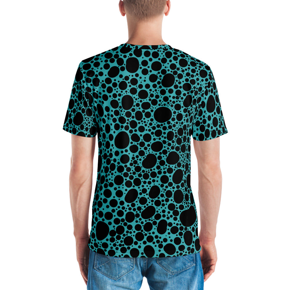 Noir Pointillism on Teal Men's t-shirt