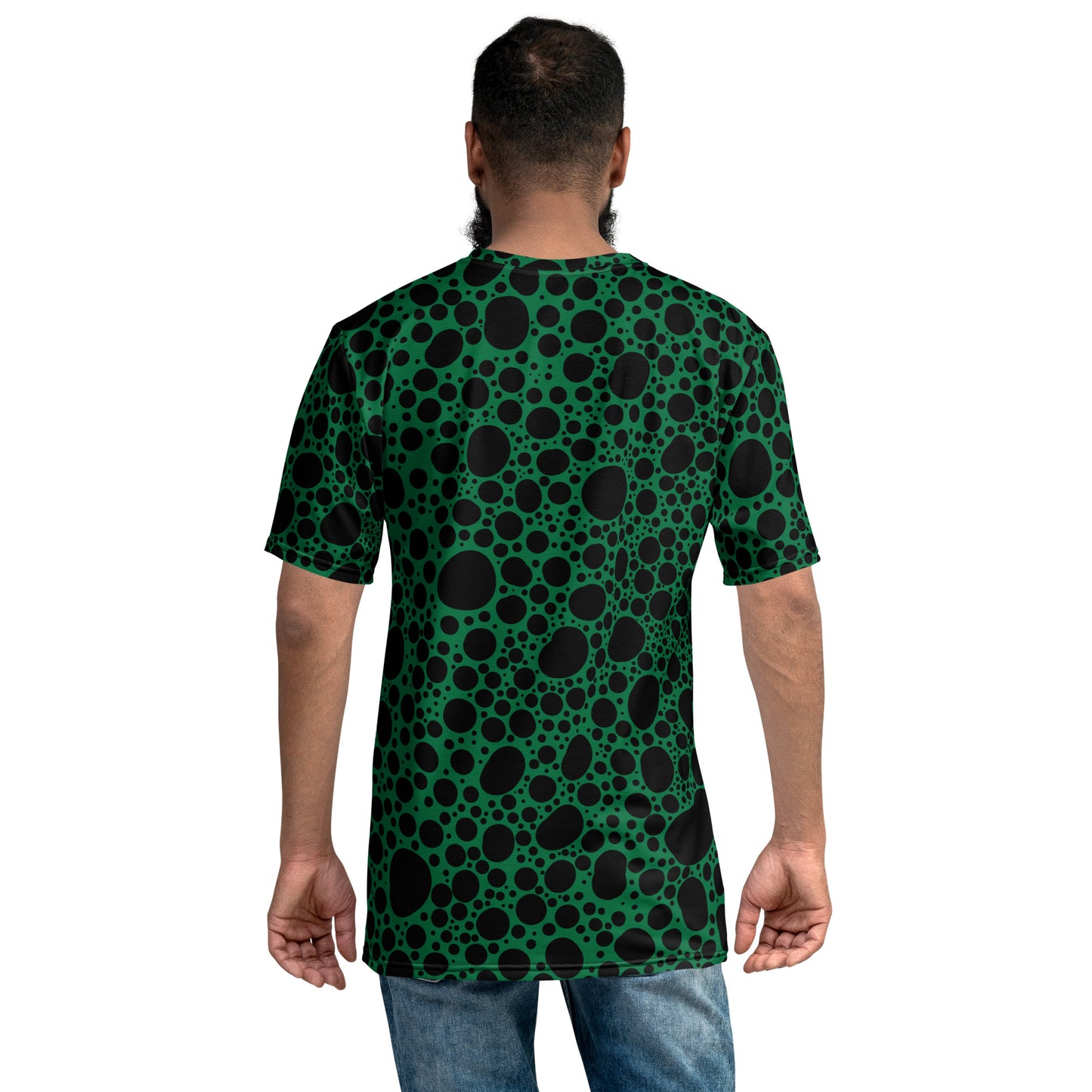 Noir Pointillism on Green Men's t-shirt