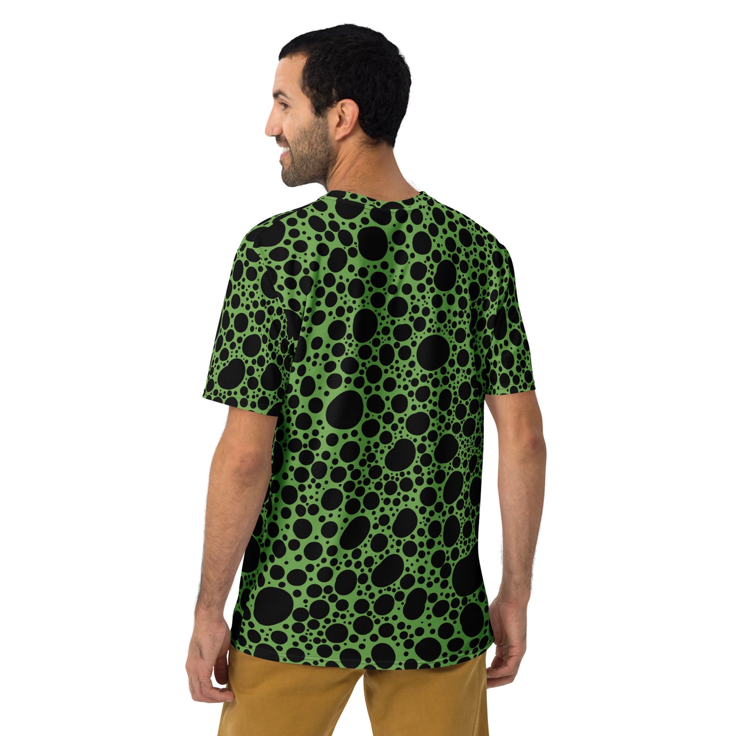 Noir Pointillism on Light Green Men's t-shirt