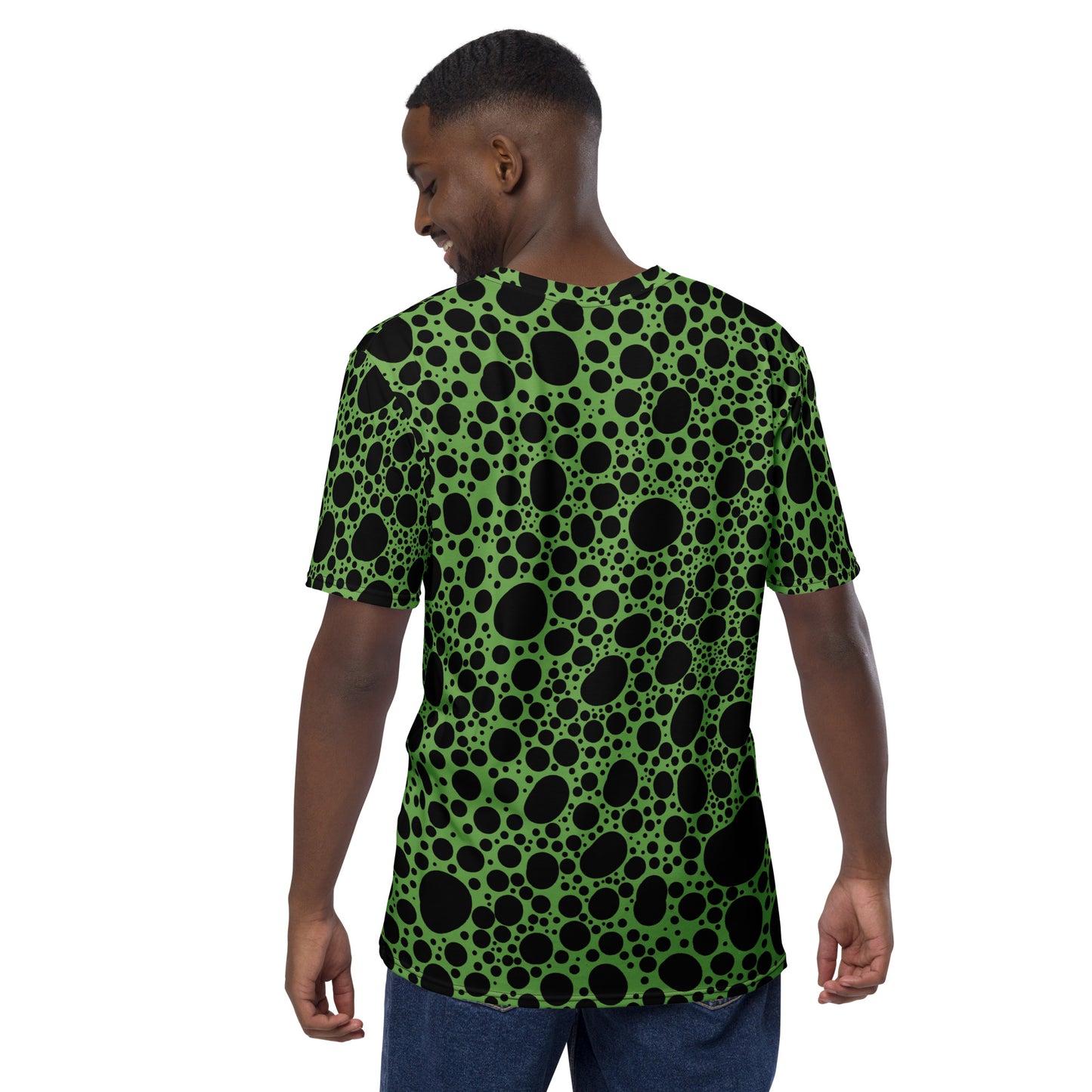 Noir Pointillism on Light Green Men's t-shirt