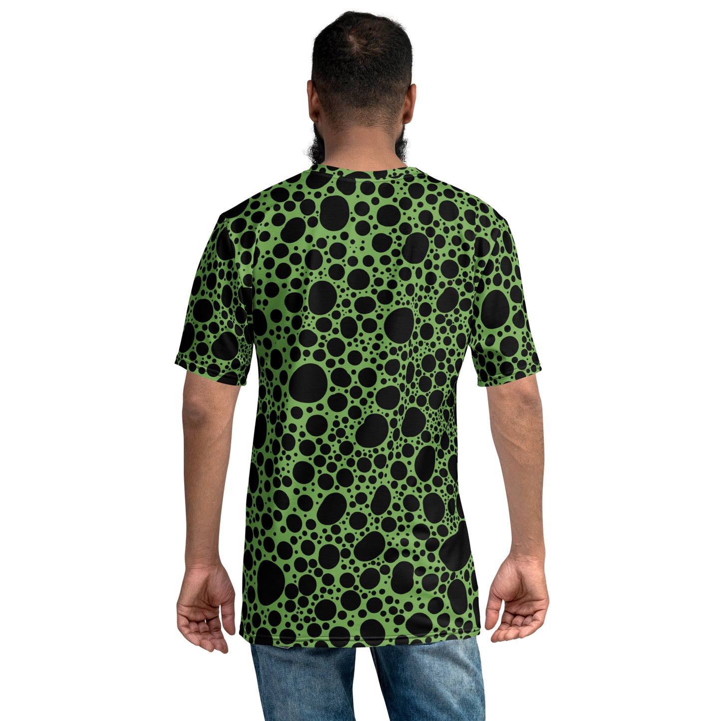 Noir Pointillism on Light Green Men's t-shirt