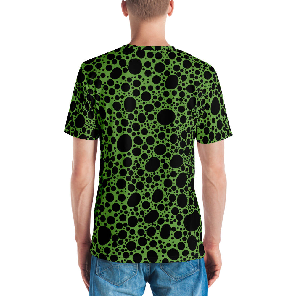 Noir Pointillism on Light Green Men's t-shirt