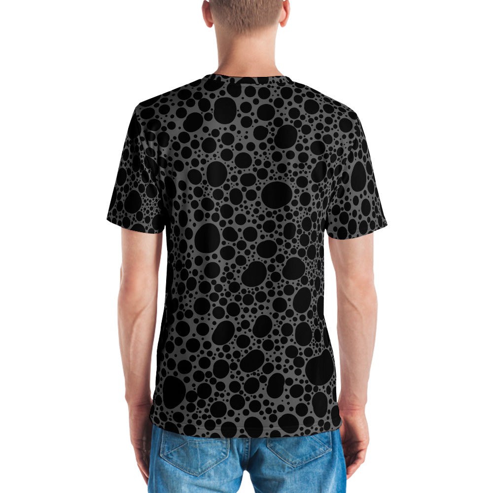 Noir Pointillism on Grey Men's t-shirt