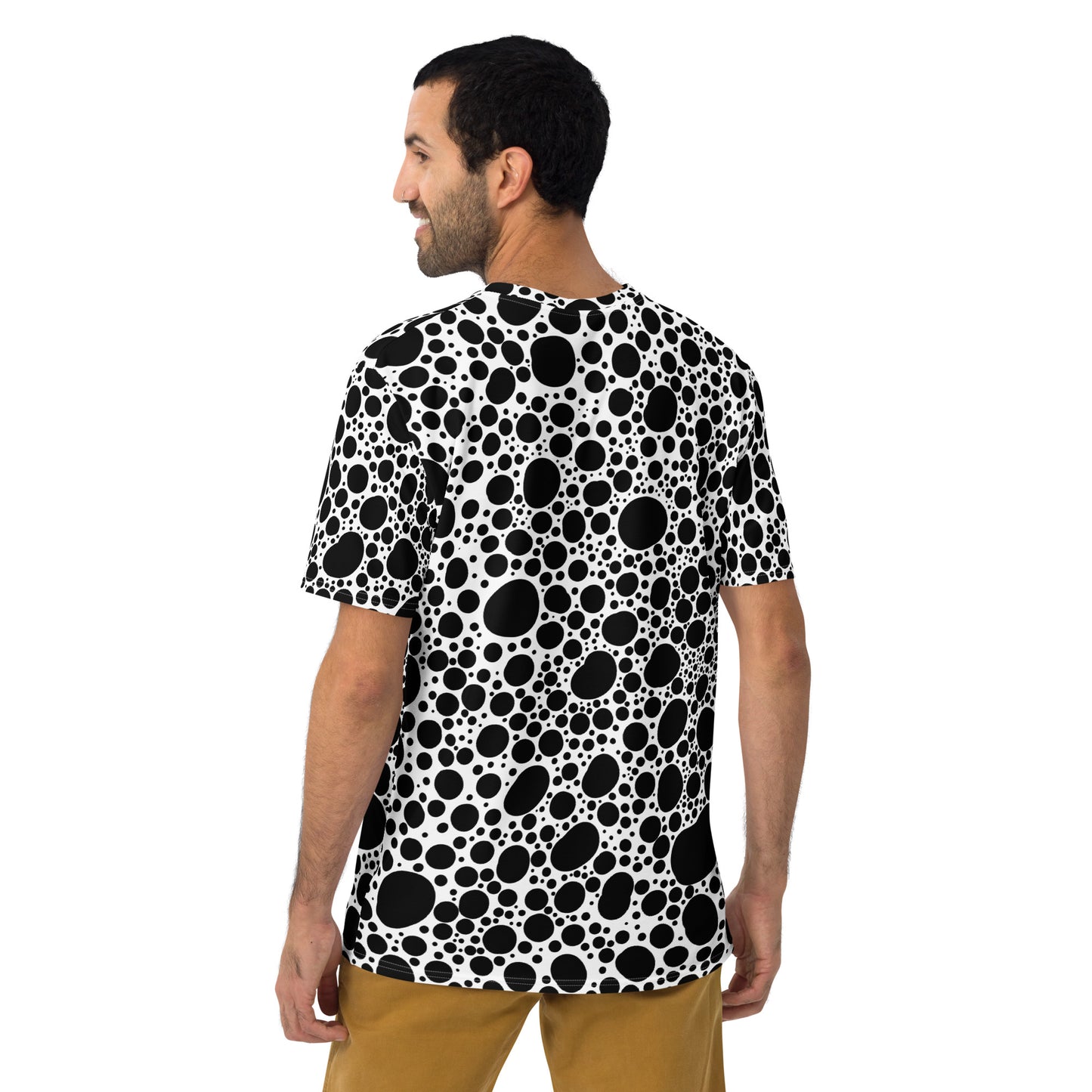 Noir Pointillism on White Men's t-shirt