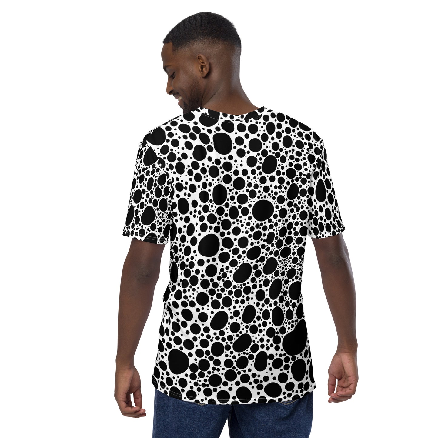 Noir Pointillism on White Men's t-shirt