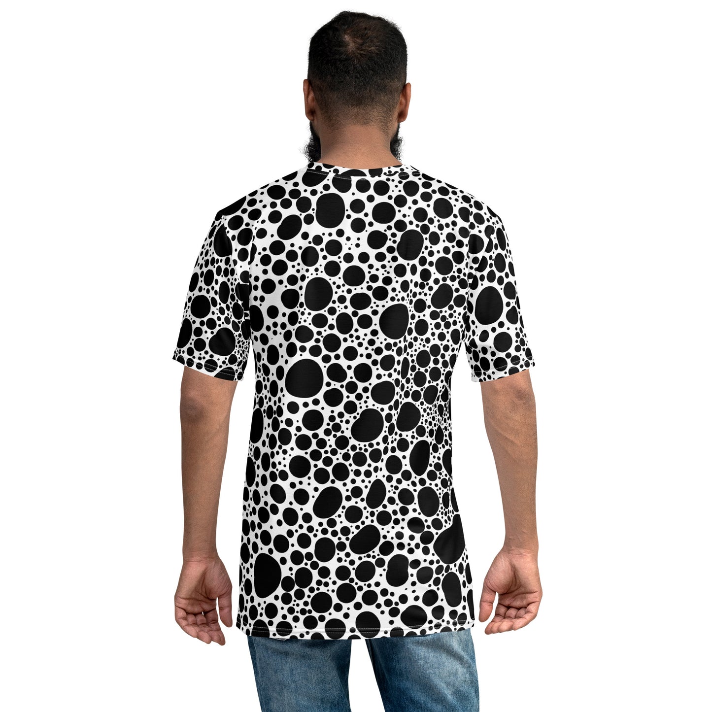 Noir Pointillism on White Men's t-shirt