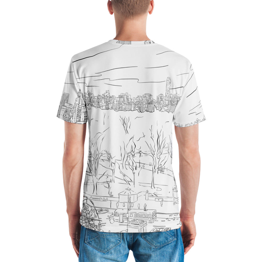 Central Park & Columbus Circle from Dizzy’s NYC Men's t-shirt