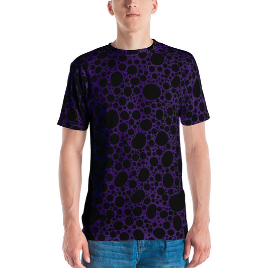 Noir Pointillism on Purple Men's t-shirt