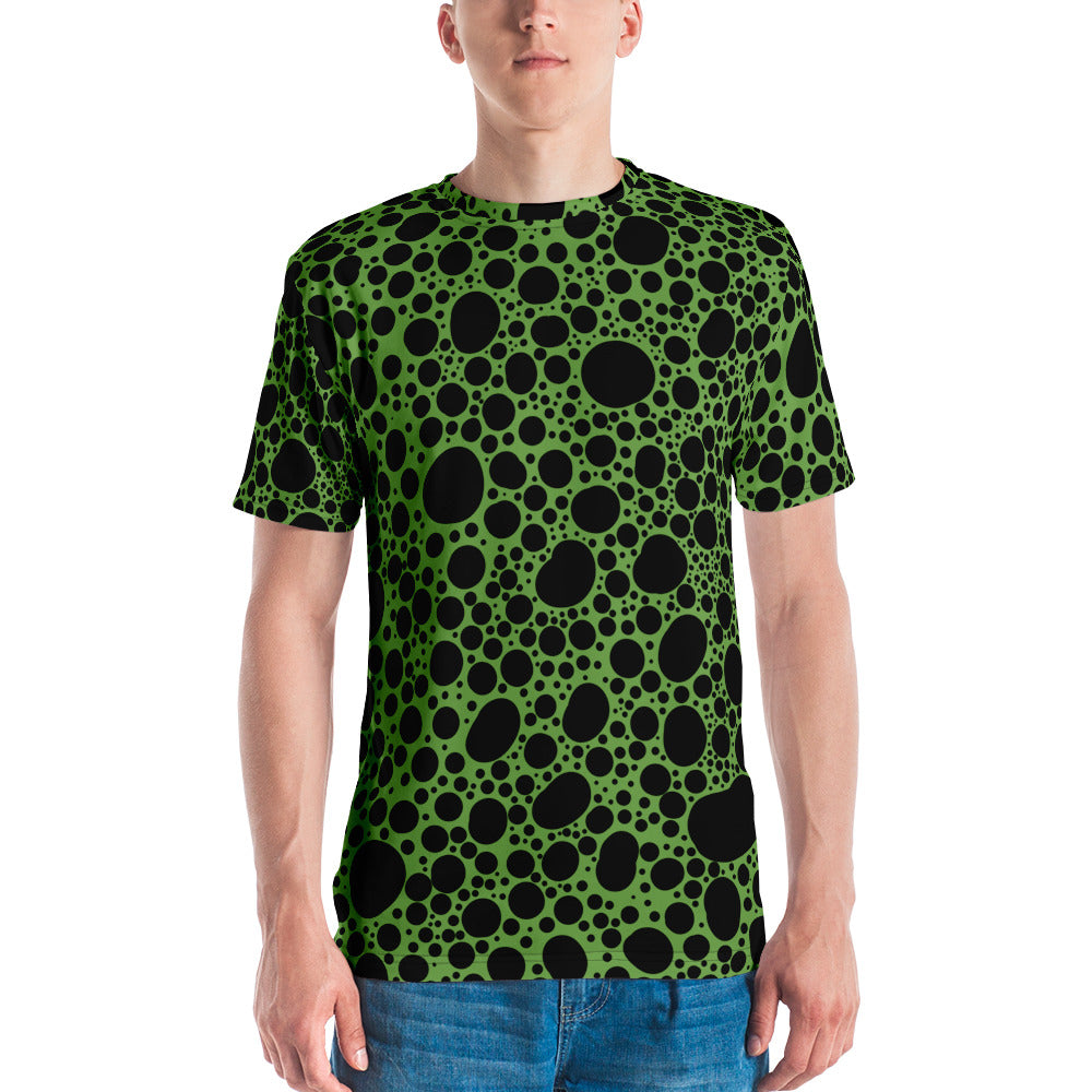 Noir Pointillism on Light Green Men's t-shirt